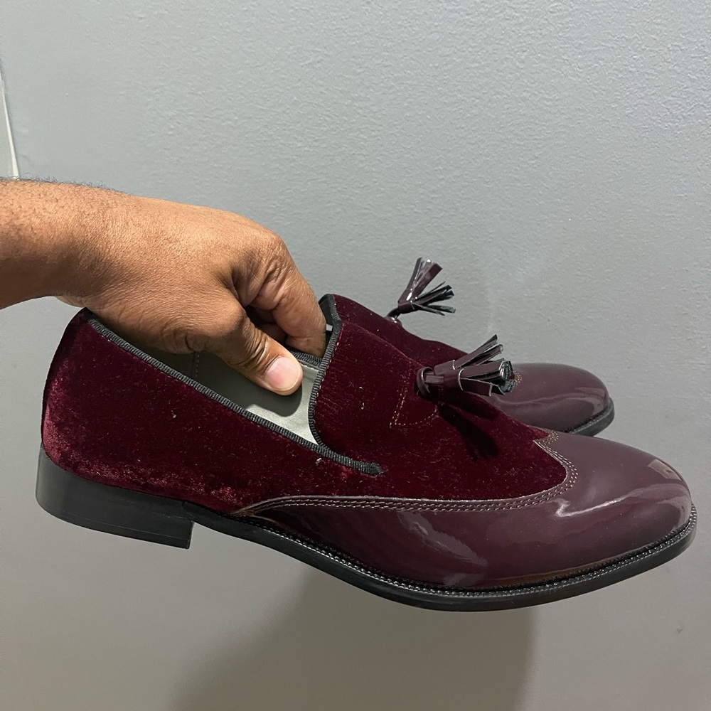 Topman ‘Dame Wingtip’ Loafers shoe in Burgundy Sz 12 / 45 - Picture 13 of 15
